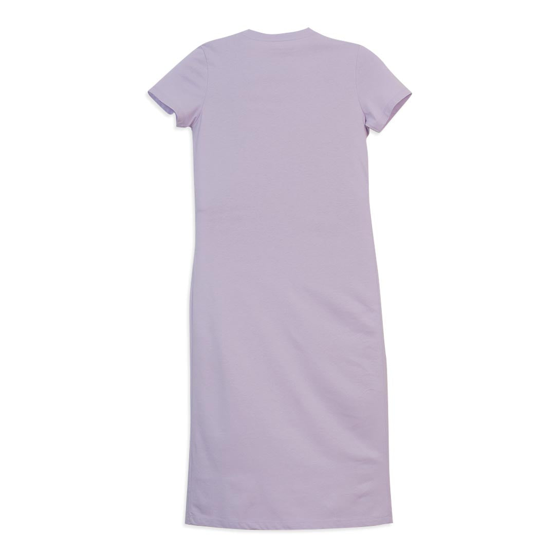 GIORDANO Women's Cotton PolyesterJersey Crew Neck Short Sleeve Comfort Fit Dress (05465403)