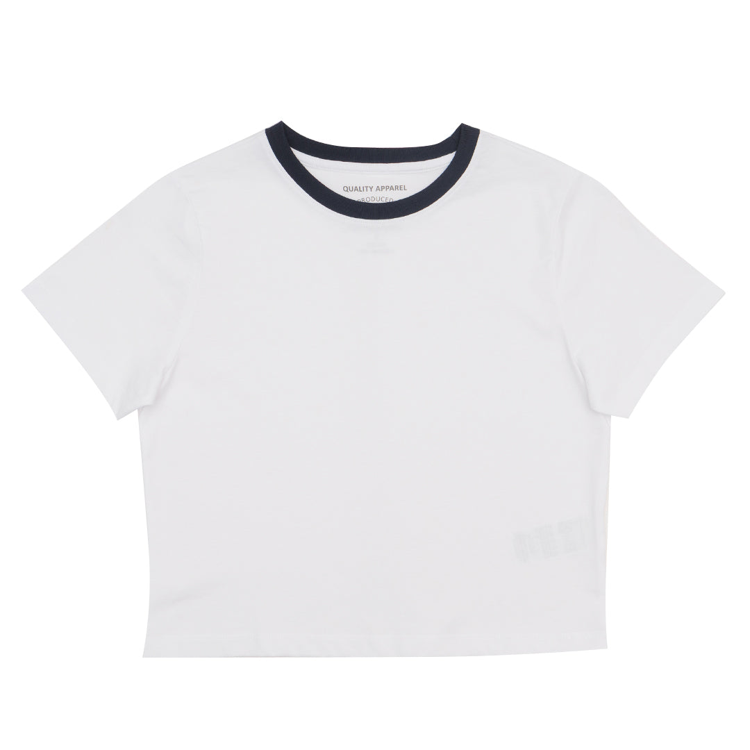 GIORDANO Women's Cotton Jersey Contrasting Crew Neck Tee (05325201)