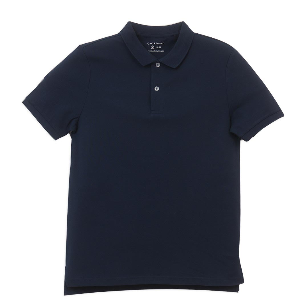 GIORDANO Men's Lycra Pique Slim Fit Sweatmark-Free Polo (01016248)