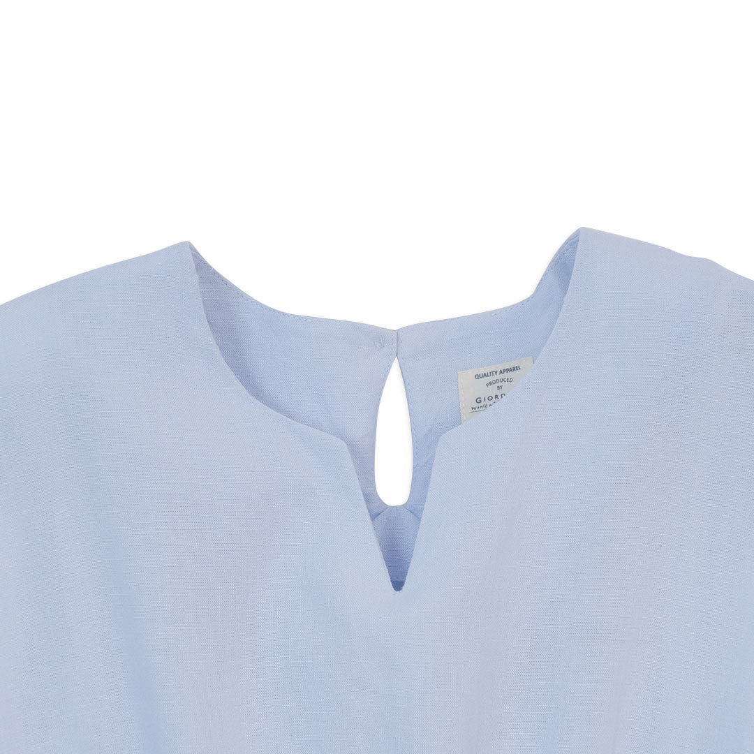 GIORDANO Women's Linen Cotton Lyocell Poplin Raglan Sleeve Loose Fit Dress (05466219)