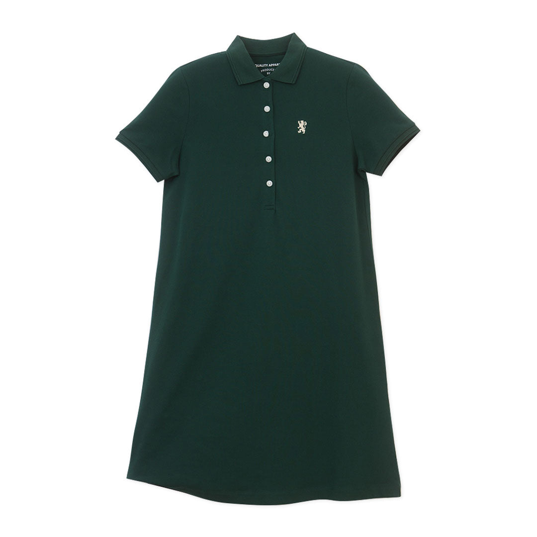GIORDANO Women's Cotton Lycra Pique Comfort Fit Polo Dress (05466415)