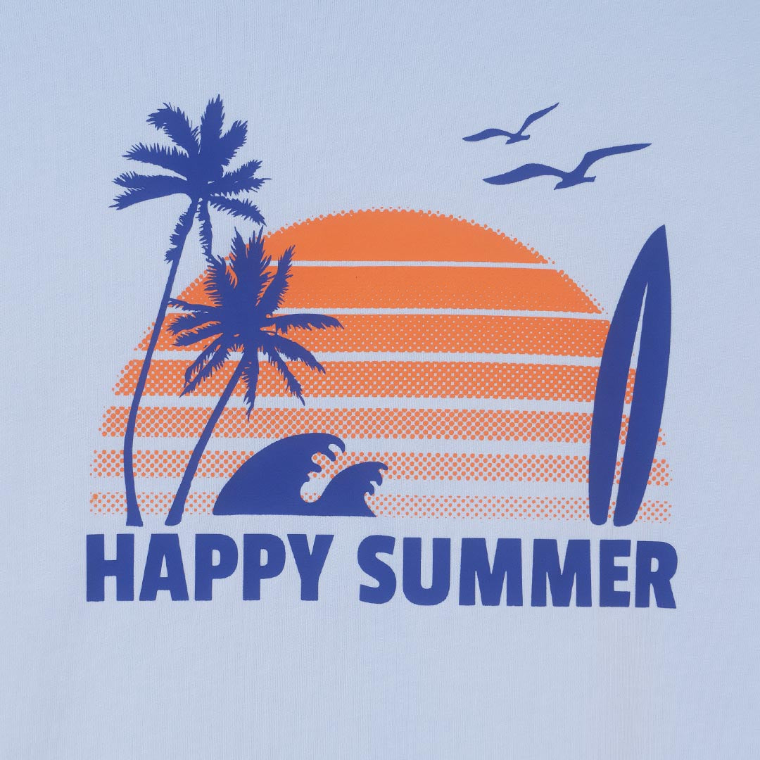 GIORDANO Men's Happy Summer Cotton Jersey Relax Fit Printed Tee (01096345)