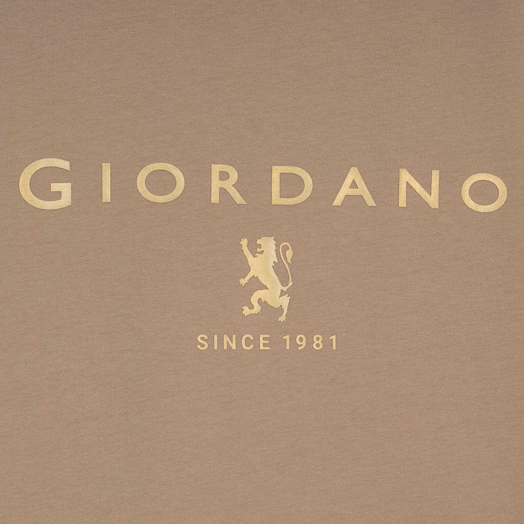 GIORDANO Men's Slim Fit Lion Logo Tee (01096201)