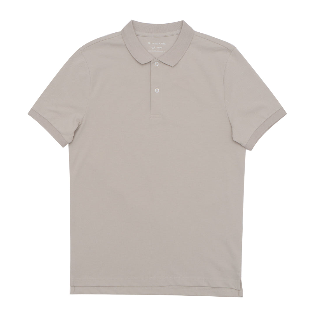 GIORDANO Men's Cotton Lycra Solid Polo (01015317)