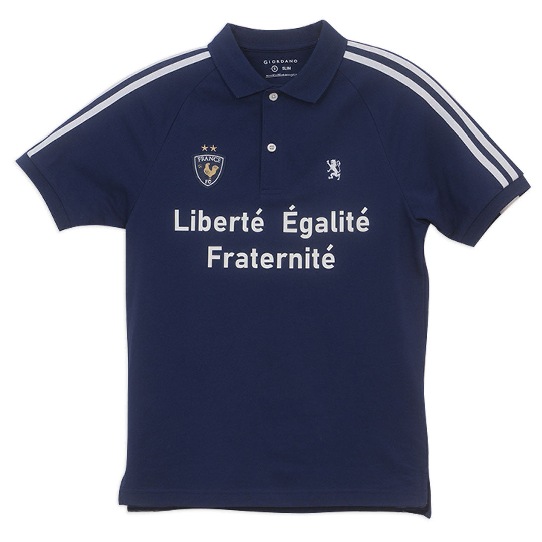 GIORDANO Men's Cotton Lycra Short Sleeve Embroidery World Cup Polo (01016179)