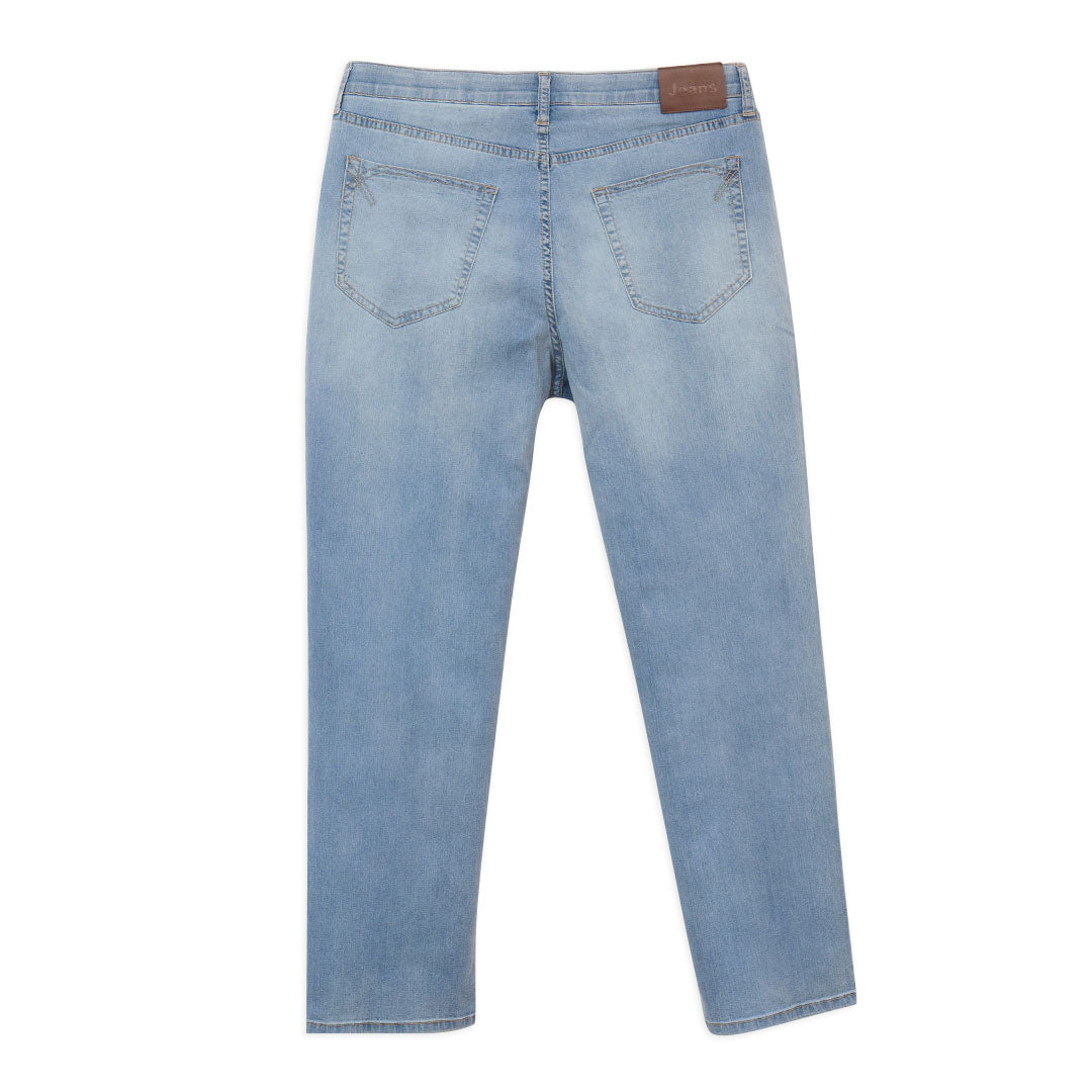 GIORDANO Men's Cotton Spandex Denim Mid Rise Regular Straight Fit Jeans (01113011)