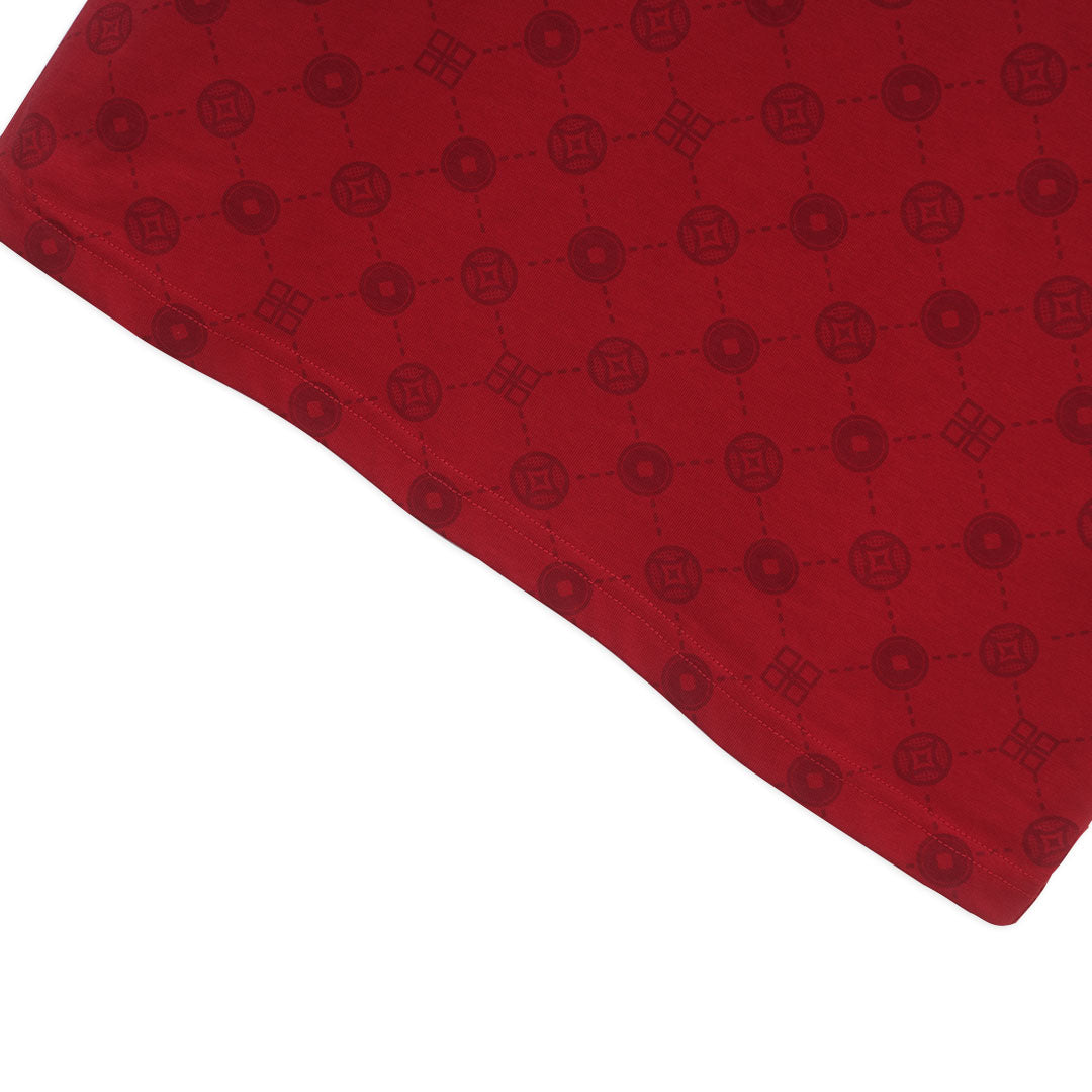 GIORDANO Men's Jersey CNY Crew Neck Shorts Sleeve Slim Printed Tee (01096243)