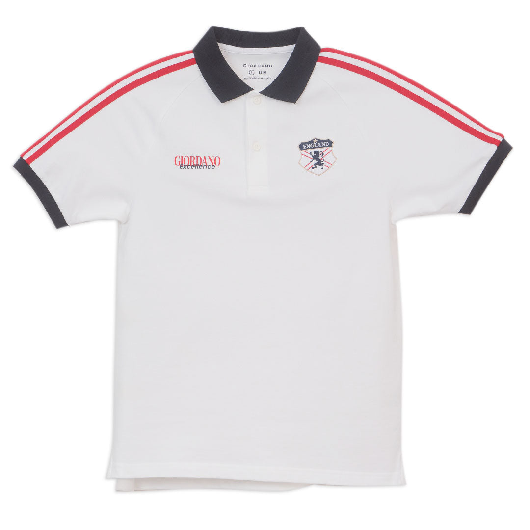 GIORDANO Men's Cotton Lycra Short Sleeve Embroidery World Cup Polo (01016178)