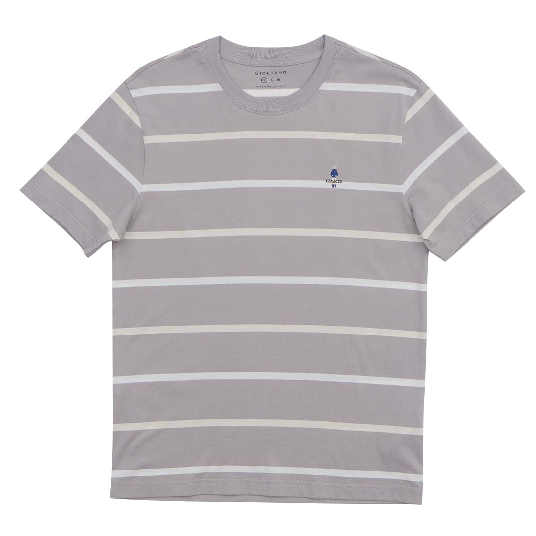 GIORDANO Men's Classic Man Stripe Tee (01025264)
