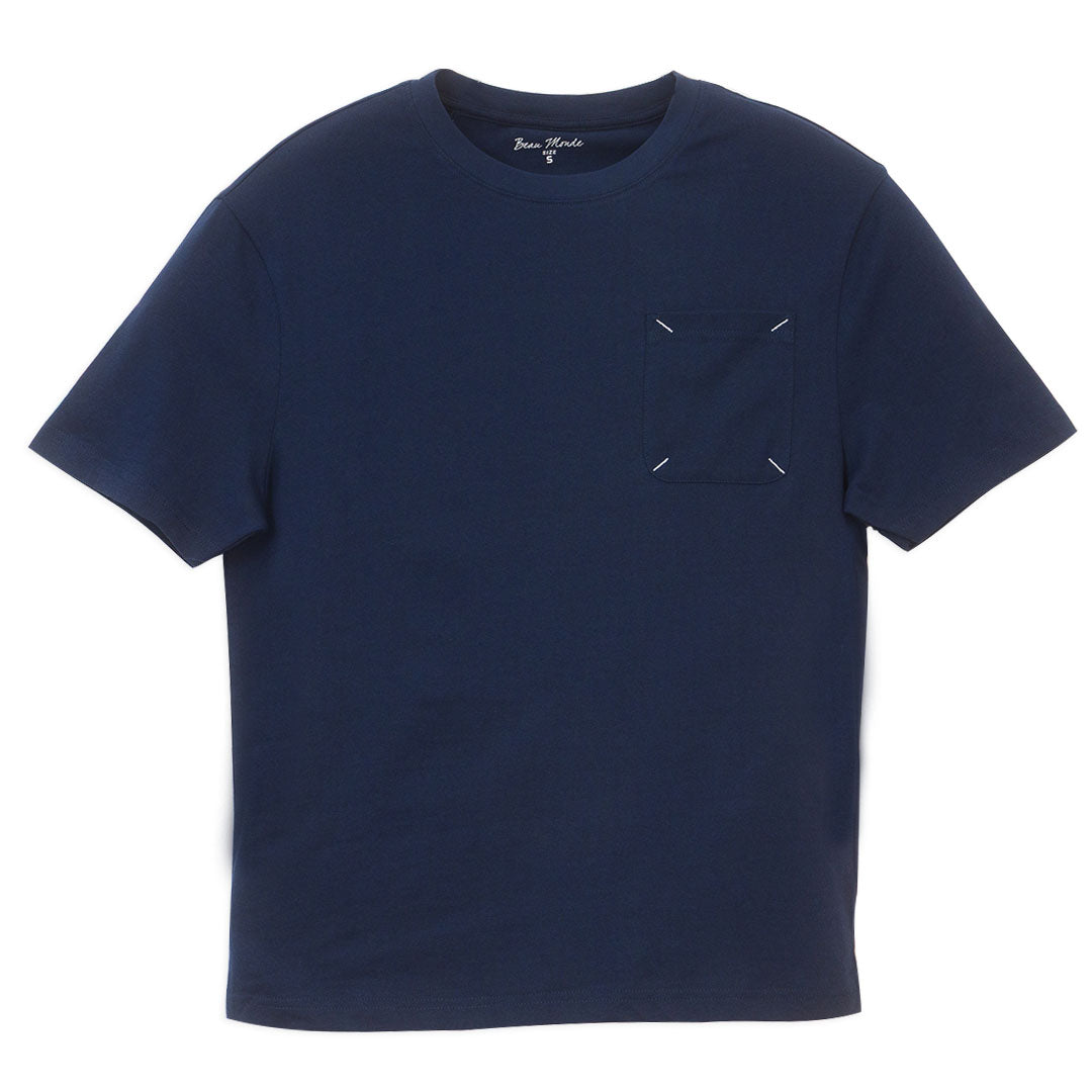 GIORDANO Men's Beau Monde Cotton Jersey Crew Neck Regular Fit Pocket Tee (13024202)
