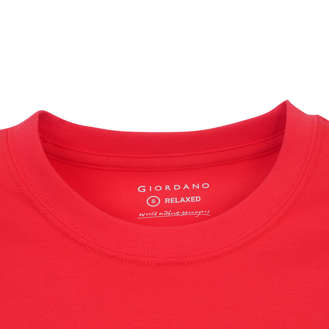 GIORDANO Men's Cotton Jersey Crew Neck Slim Fit Printed Tee (01096215)