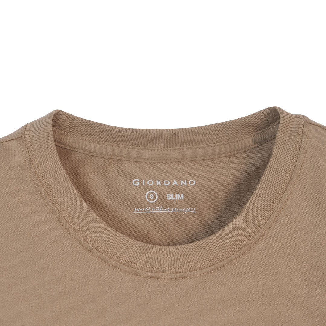 GIORDANO Men's Slim Fit Lion Logo Tee (01096201)