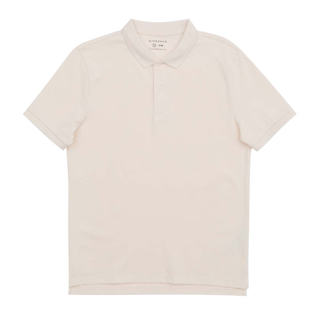 GIORDANO Men's Cotton Lycra Solid Polo (01015317)