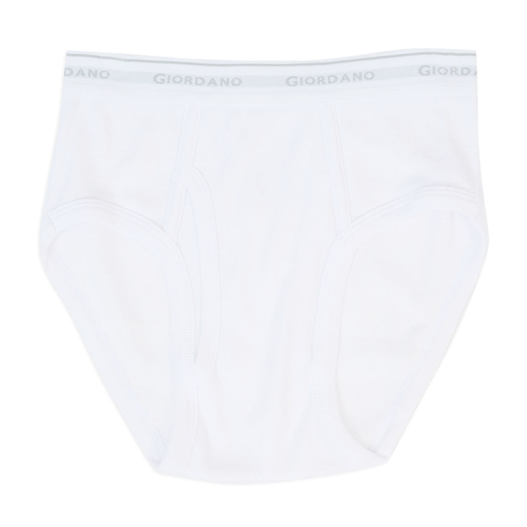 GIORDANO Men's Cotton Ribbed 6 in a Pack Essential Classic Brief (01176114)