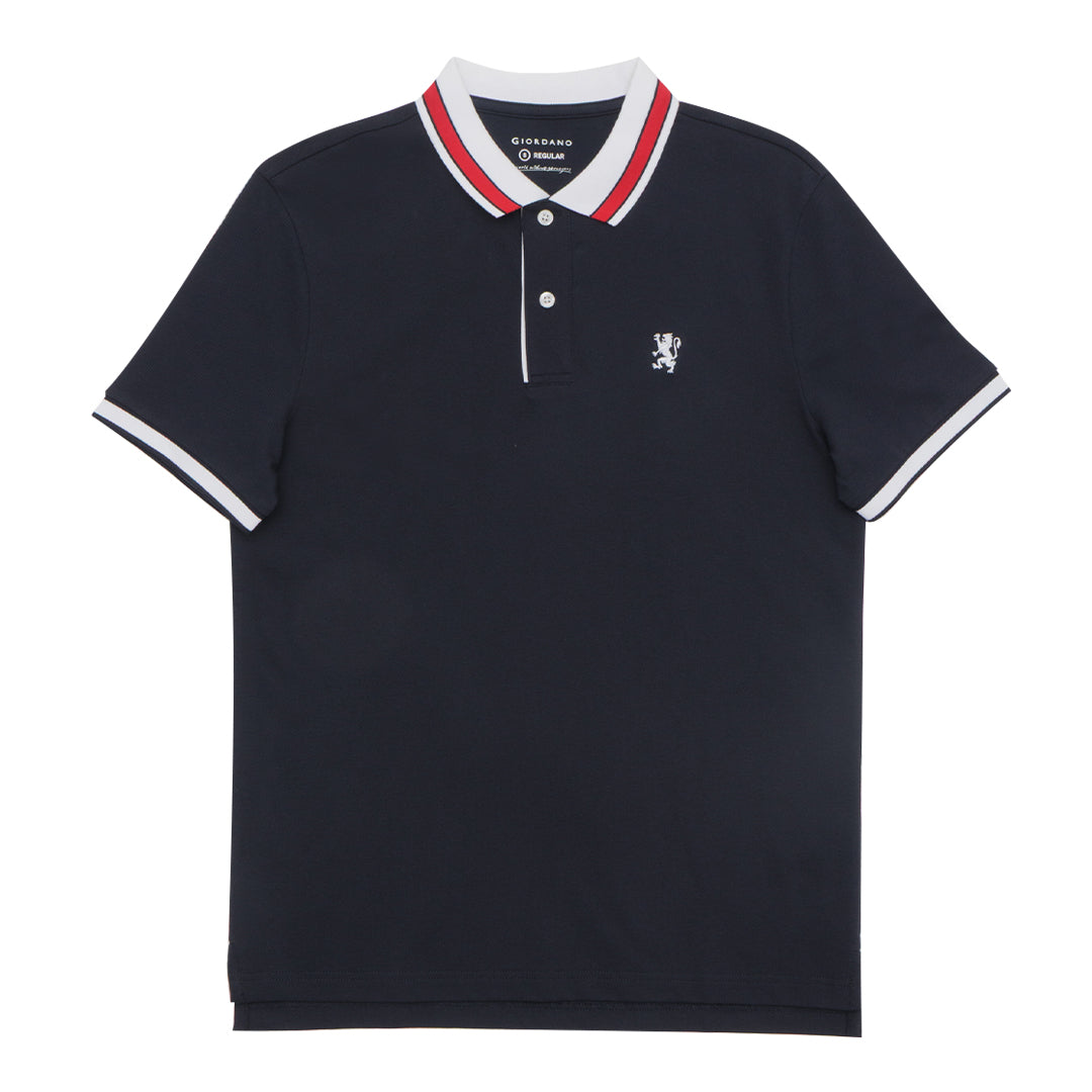 GIORDANO Men's Cotton Lycra Bold Polo (01015342)