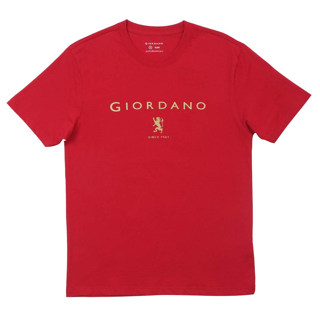 GIORDANO Men's Lion Logo Tee (01095261)