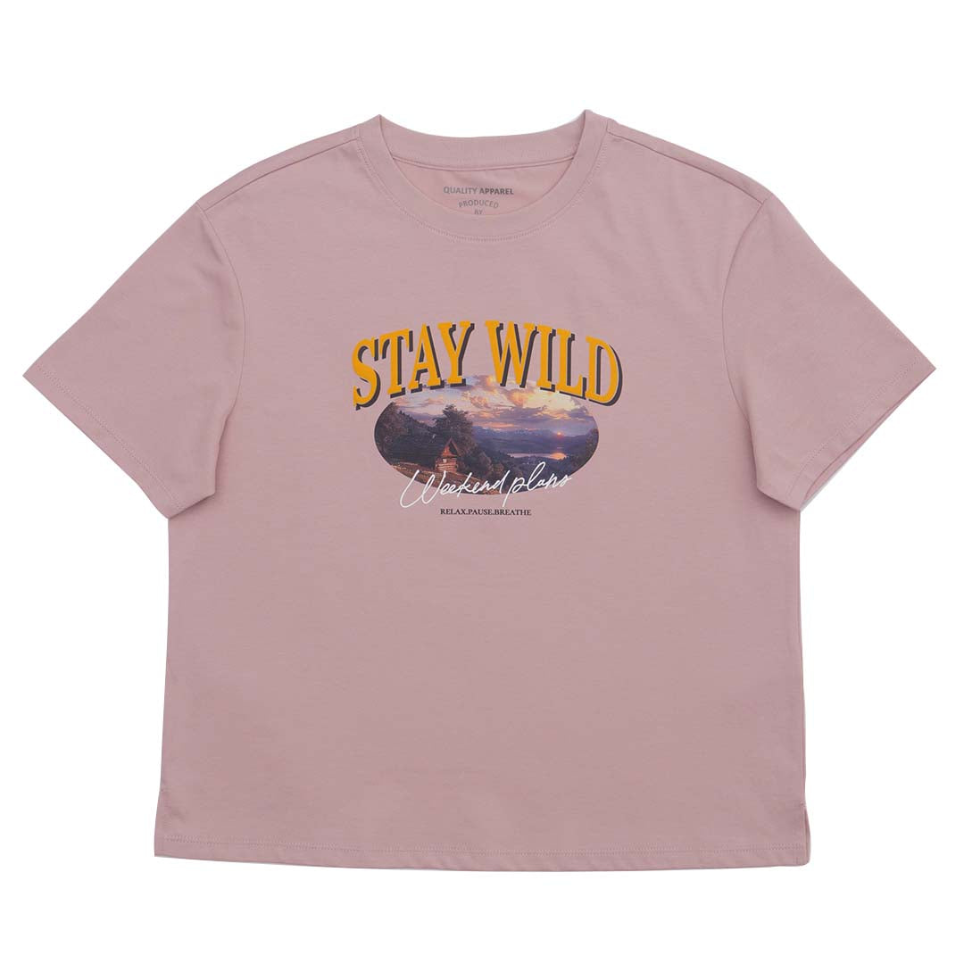 GIORDANO Women's Sorona Boyfriend Fit Printed Tee (05395250)