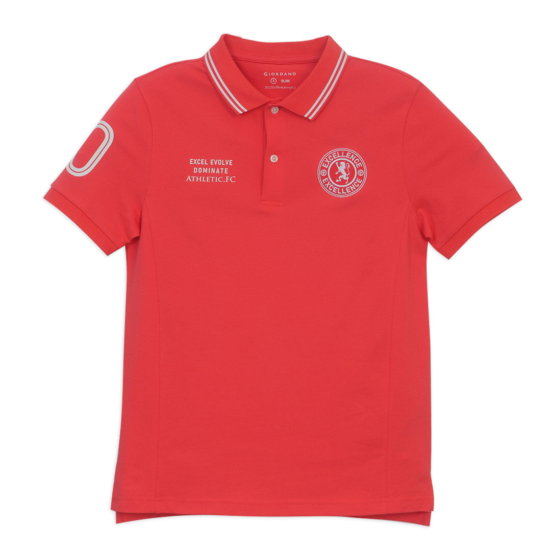 GIORDANO Men's Cotton Lycra Short Sleeve Embroidery World Cup Polo (01016185)