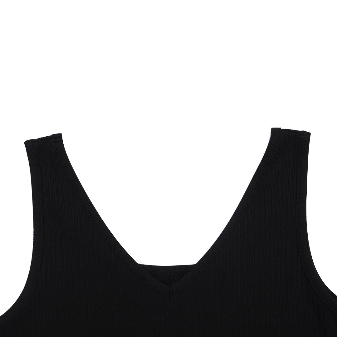 GIORDANO Women's Sorona Jacquard Rib V-Neck Comfort Fit Tee (05325242)