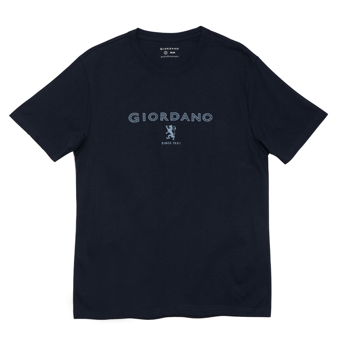 GIORDANO Men's Lion Logo Tee (01095201)