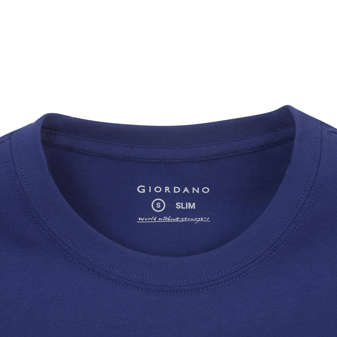 GIORDANO Men's Signature Logo Slim Fit Tee (01096203)
