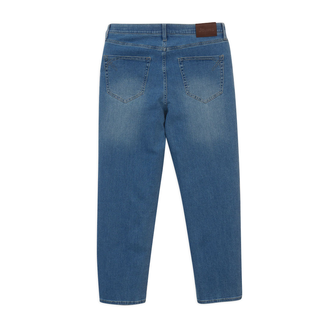 GIORDANO Men's Cotton Spandex Denim Mid Rise Regular Fit Jeans (01115050)