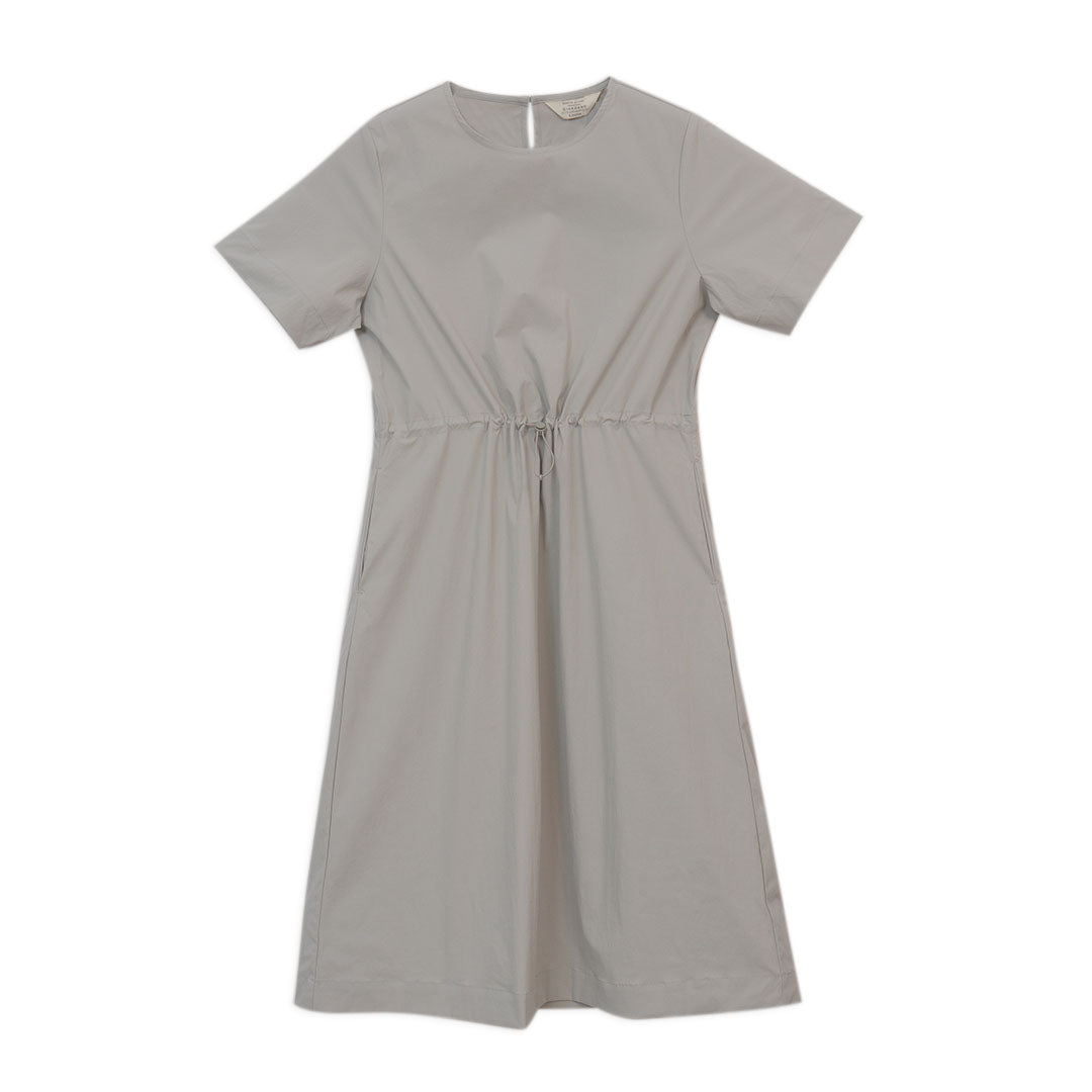 GIORDANO Women's Nylon Spandex Round Neck Comfort Fit Elastic Waist Dress (05466208)