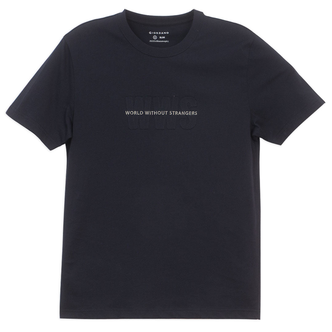 GIORDANO Men's Jersey Crew Neck Short Sleeves WWS Printed Tee (01096312)