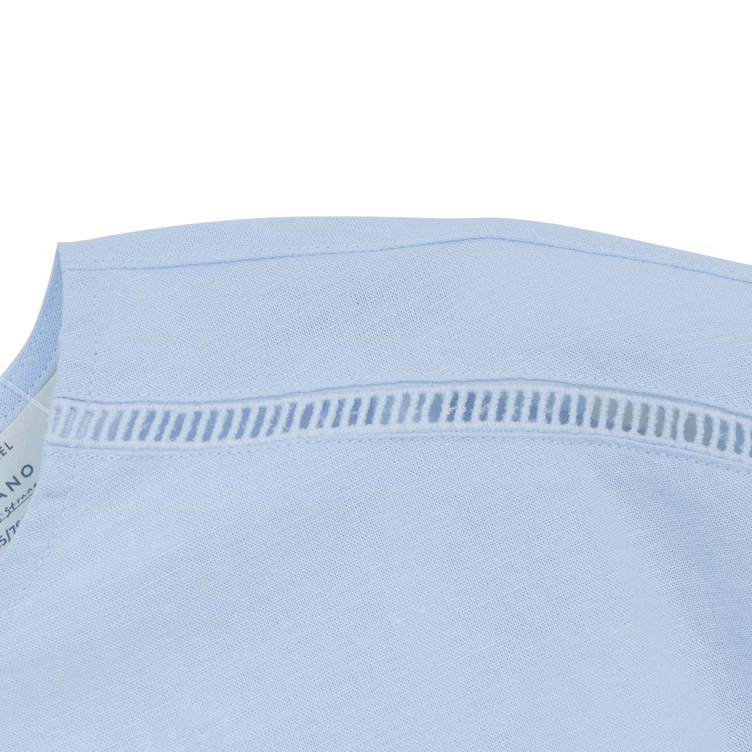 GIORDANO Women's Linen Cotton Poplin Round Neck Short Sleeves Loose Fit Scoop Back Shirt (05346206)