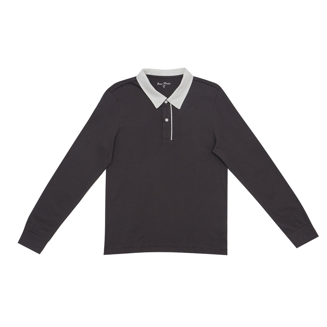 Men's Cotton Jersey Long Sleeves Solid Polo (13014608)