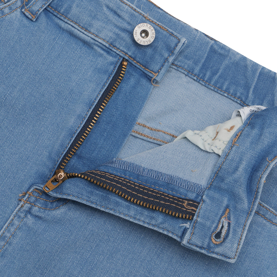 GIORDANO Women's High Waist Comfort Fit Denim Skirt (05465222)