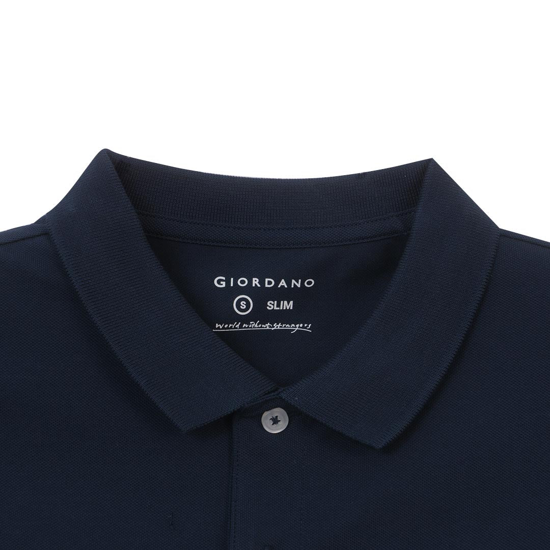 GIORDANO Men's Lycra Pique Slim Fit Sweatmark-Free Polo (01016248)