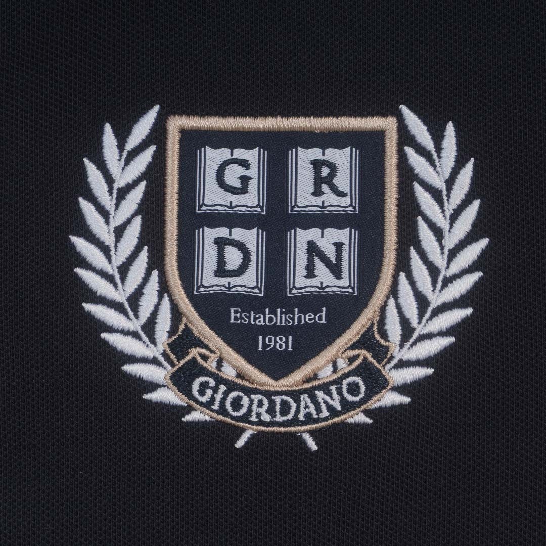 GIORDANO Junior Cotton Lycra Pique Embroidery Bold Polo (03015342)