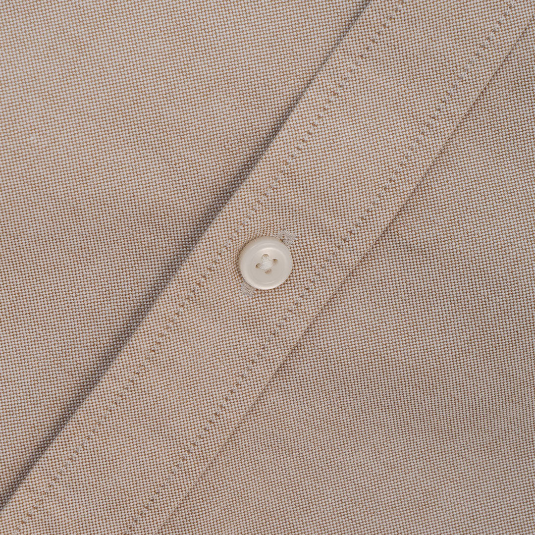 GIORDANO Men's Signature Logo Cotton Oxford Long Sleeves Shirt (01044011)