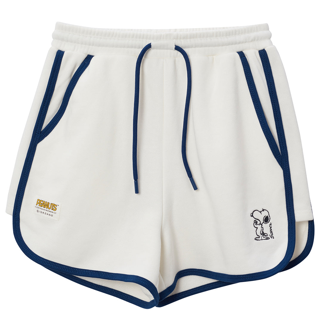 GIORDANO Junior Girl's Snoopy Mid Rise French Terry Shorts (03405266)