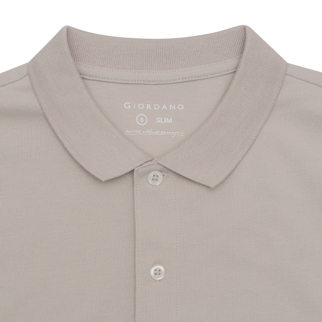 GIORDANO Men's Cotton Lycra Solid Polo (01015317)