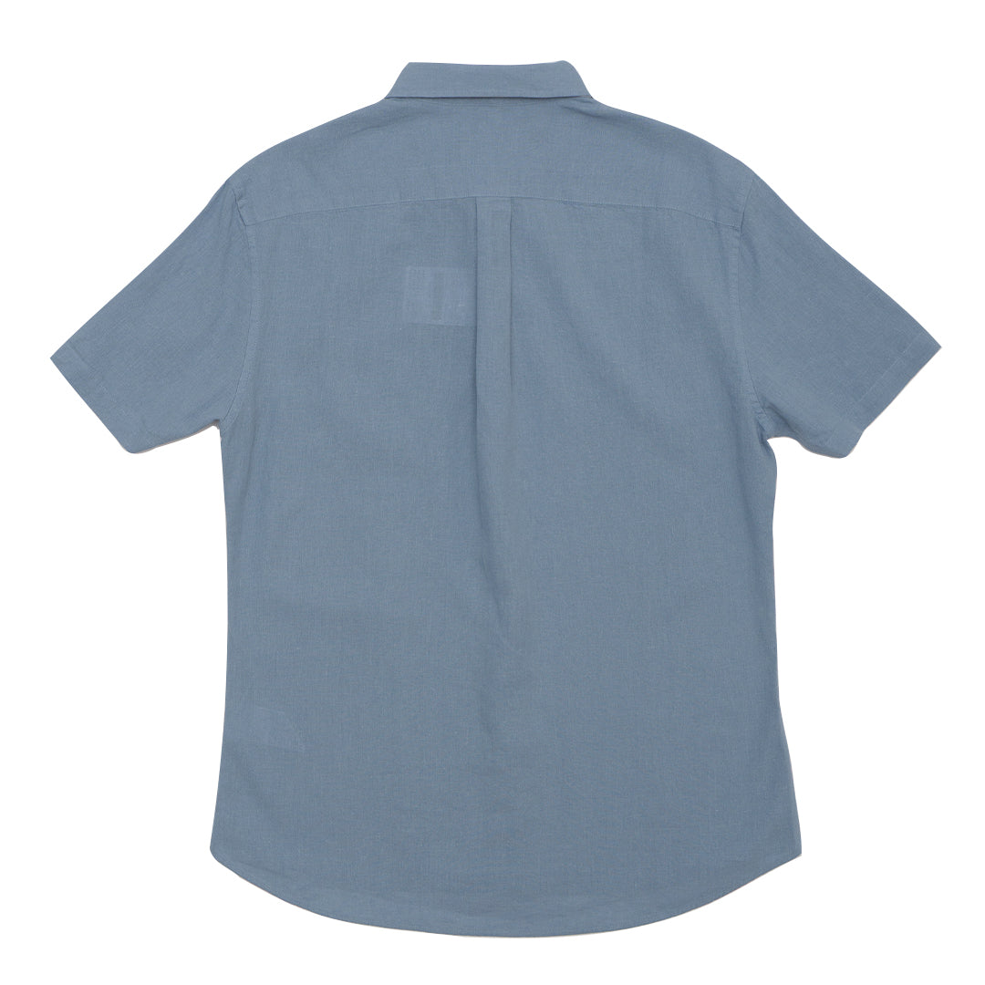 GIORDANO Men's Linen Cotton Poplin Short Sleeves Shirt (01045202)