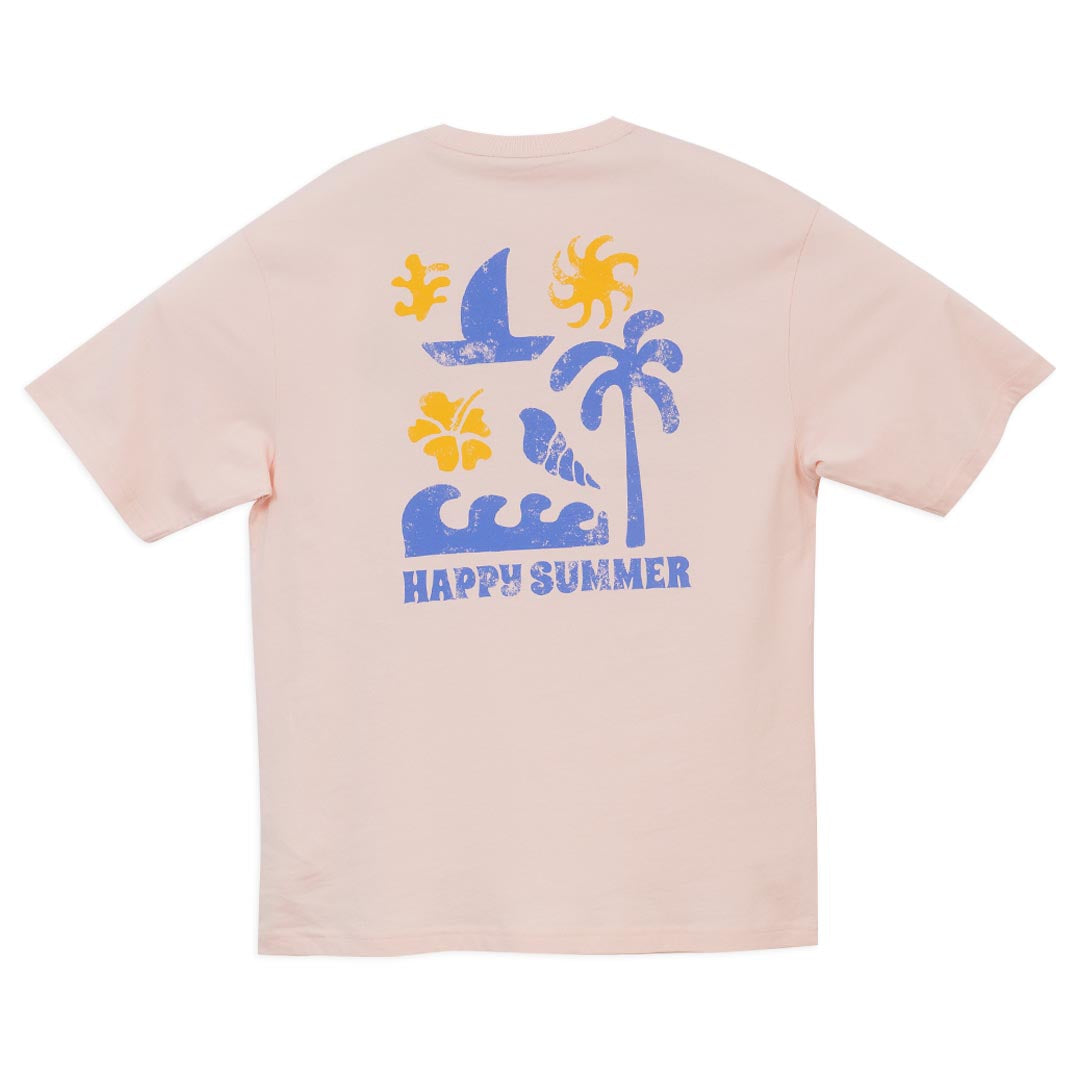 GIORDANO Men's Happy Summer Cotton Jersey Relax Fit Printed Tee (01096347)