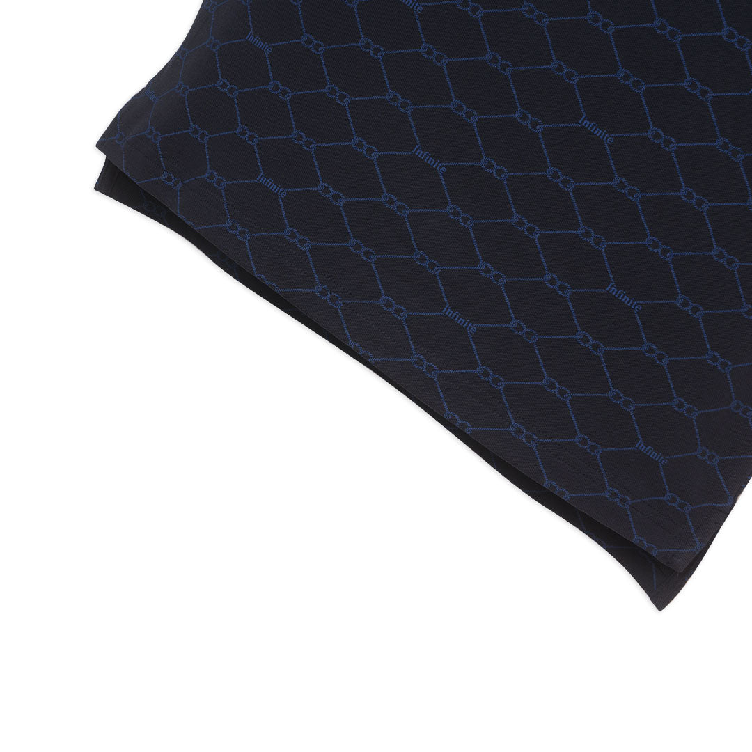 GIORDANO Men's Cotton Lycra Pique Short Sleeve Pattern Bold Polo (01016204)