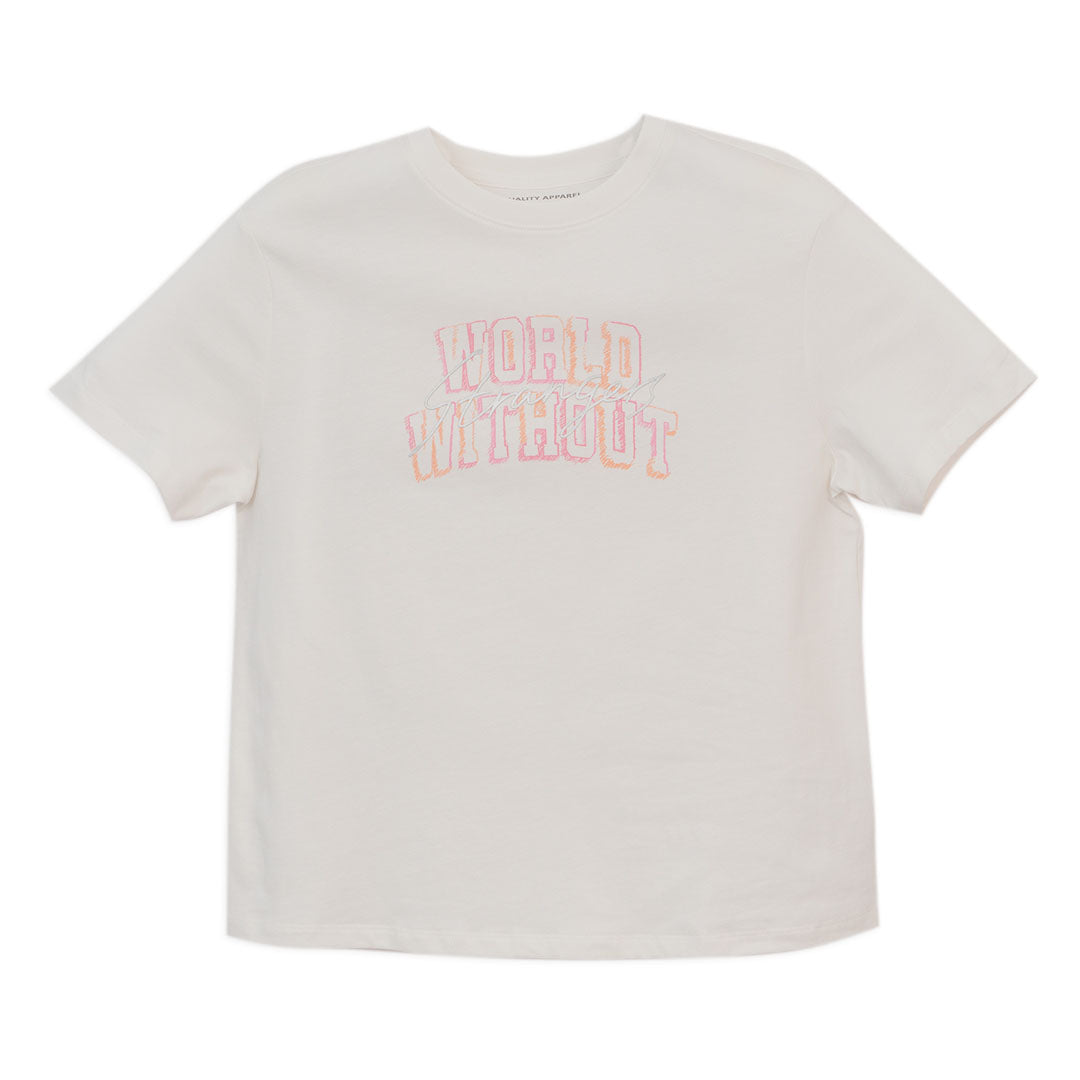 GIORDANO Women's Jersey Crew Neck Short Sleeves WWS Printed Tee (05396213)