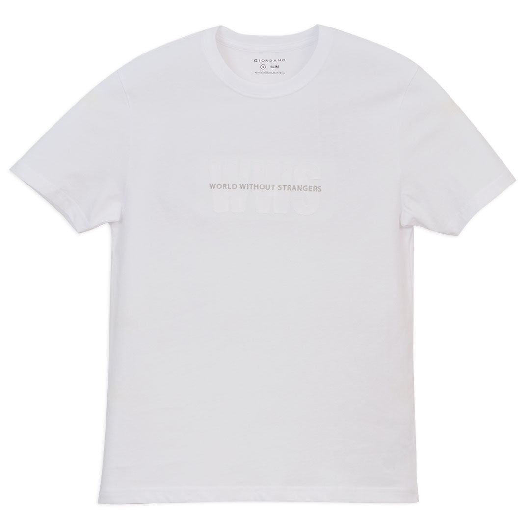 GIORDANO Men's Jersey Crew Neck Short Sleeves WWS Printed Tee (01096312)
