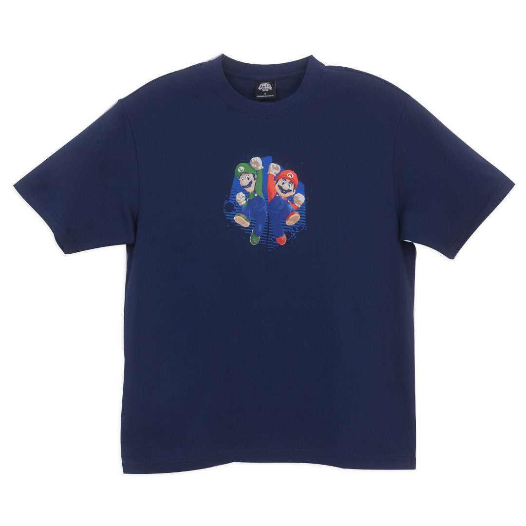 GIORDANO Men's Super Mario Cotton Polyester Crew Neck Short Sleeve Relax Print Tee (01096359)