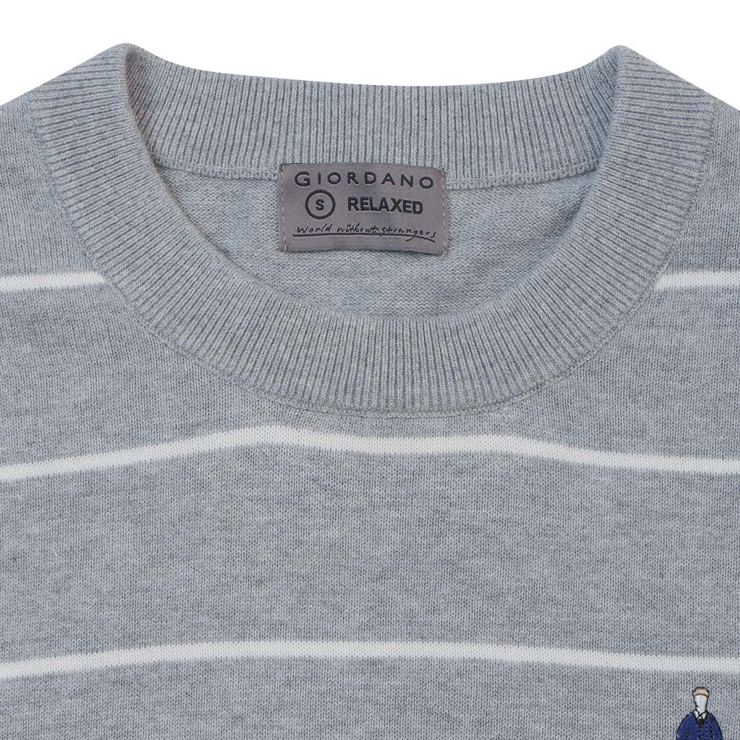 GIORDANO Men's Classic Man Stripe Knitwear Pullover (01055605)
