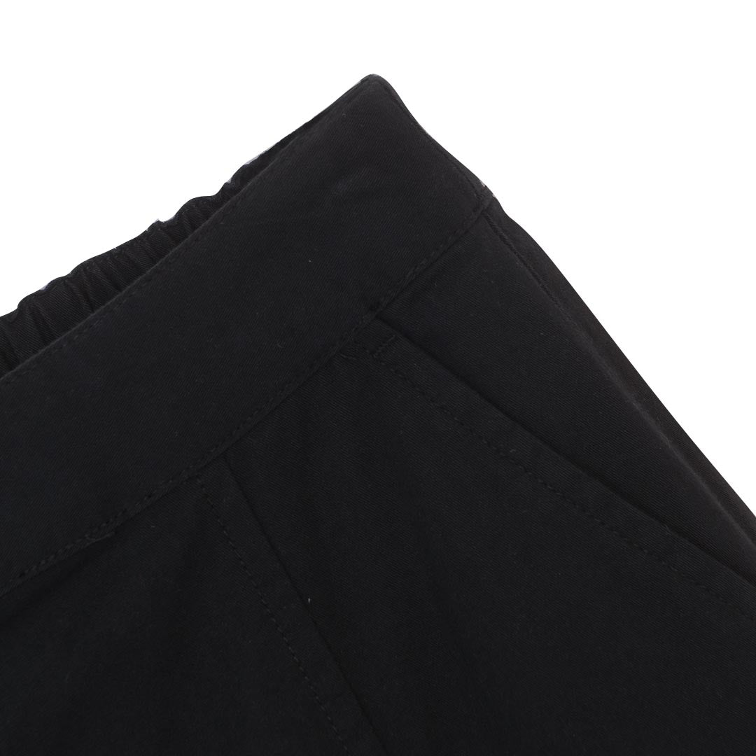 GIORDANO Women's Cotton Twill High Waist Roomy Fit Elastic Waist Pants (05416015)