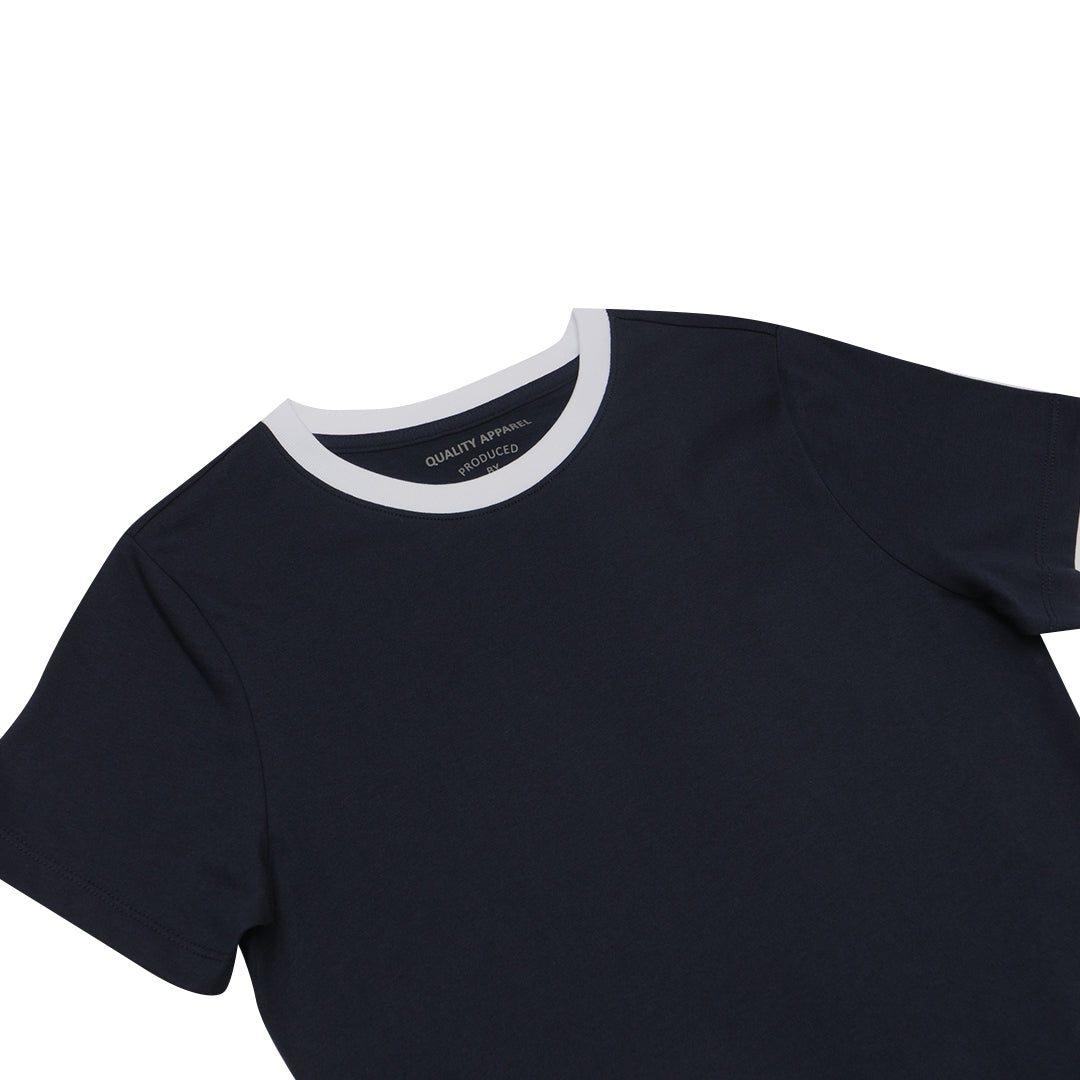 GIORDANO Women's Cotton Jersey Contrasting Crew Neck Tee (05325201)