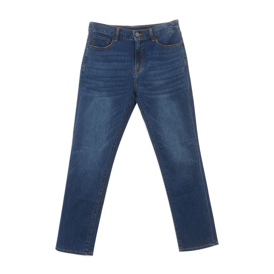 GIORDANO Men's Cotton Spandex Denim Mid Rise Regular Straight Fit Jeans (01113011)