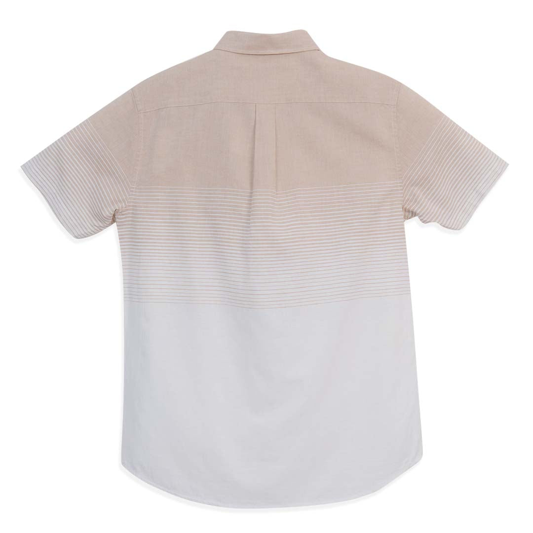 GIORDANO Men's Linen Cotton Lyocell Short Sleeves Slim Fit Embroidery Shirt (01046252)