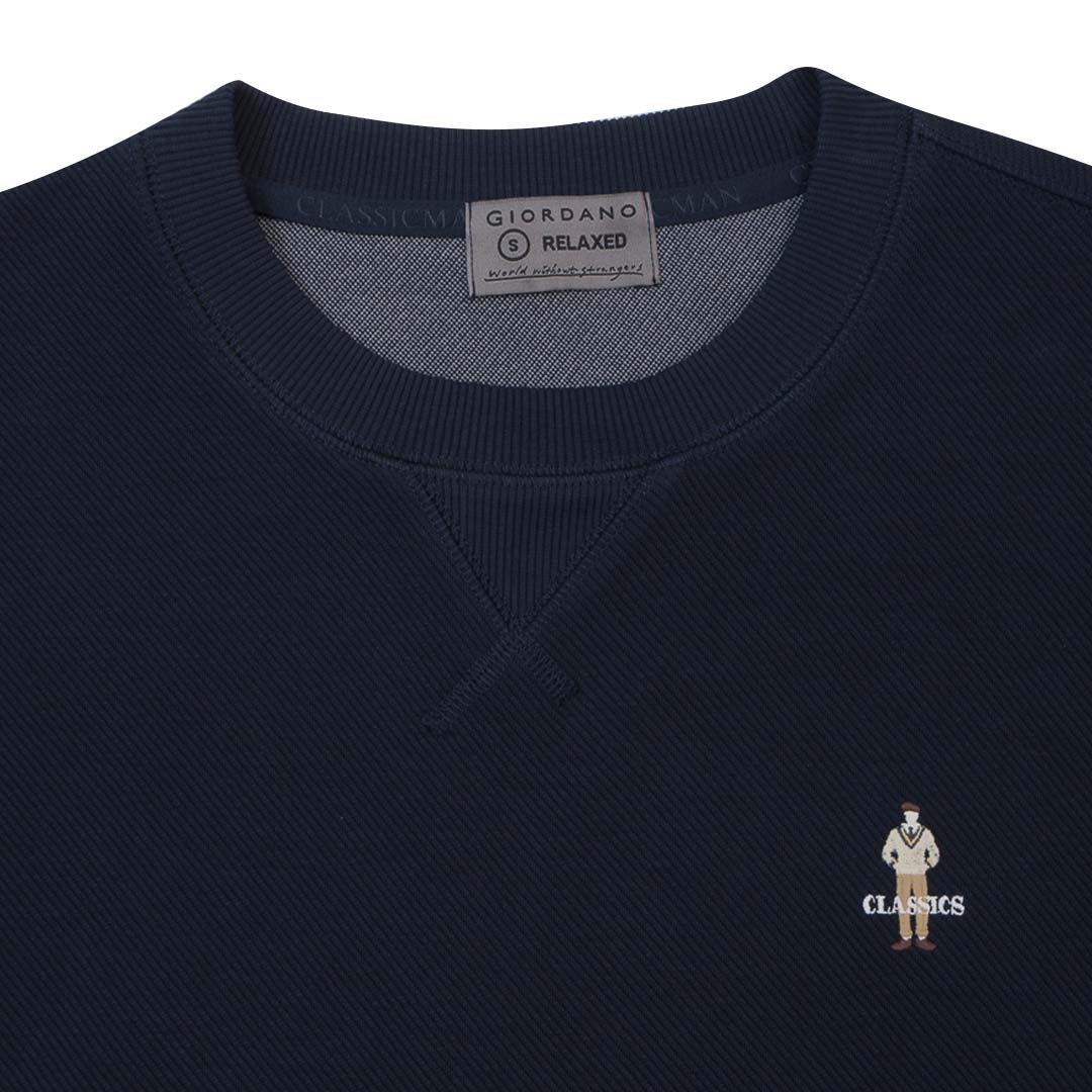 GIORDANO Men's Classics Club Sweatshirt (01025611)
