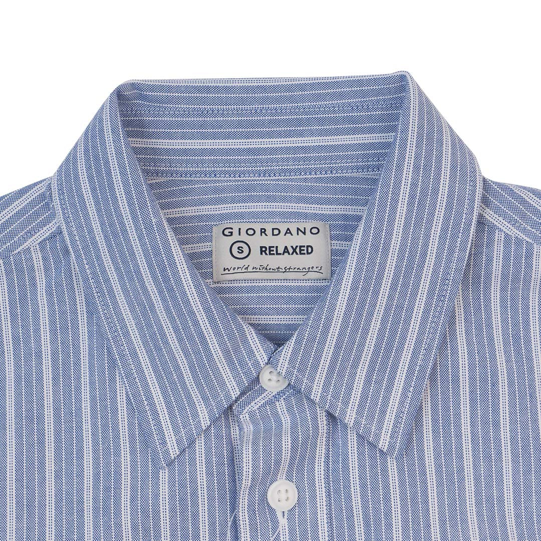GIORDANO Men's Cotton Short Sleeves Oxford Shirt (01045281)