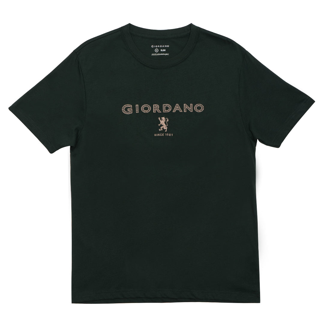 GIORDANO Men's Lion Logo Tee (01095201)